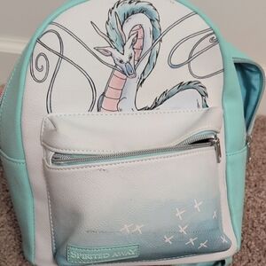 Her Universe Loungefly Spirited Away Haku Mini Backpack - Blue and White